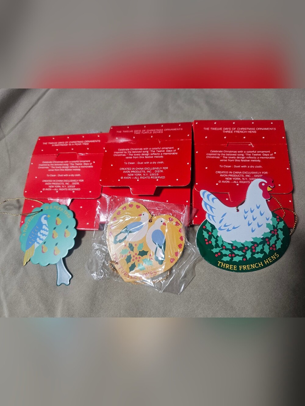 Vintage Avon Christmas Ornaments